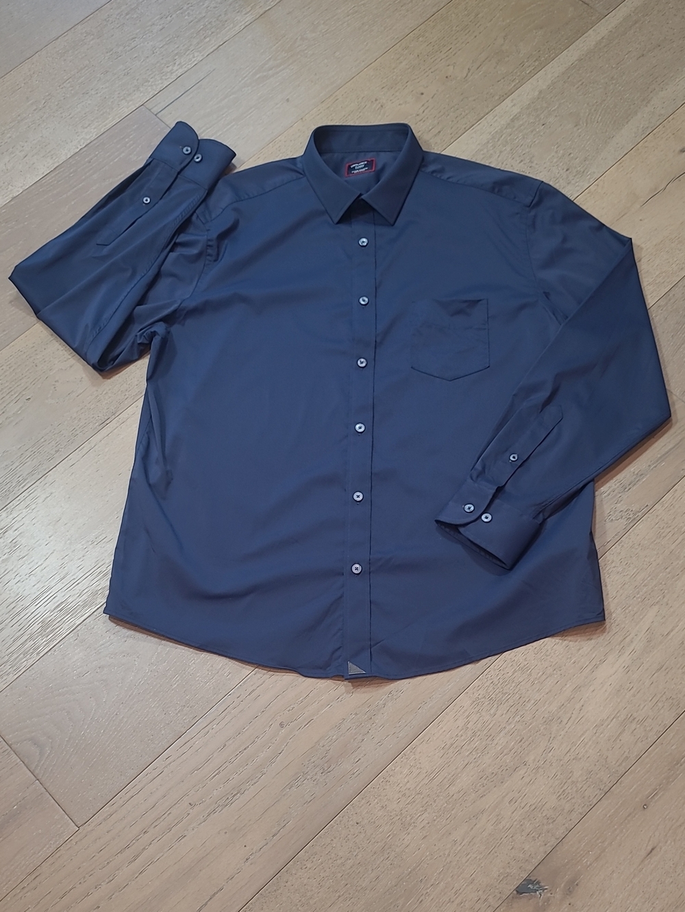 EUC UNTUCKit Shirt Men's sz XL Navy Long Sleeve Button Down Regular Fit Shirt
